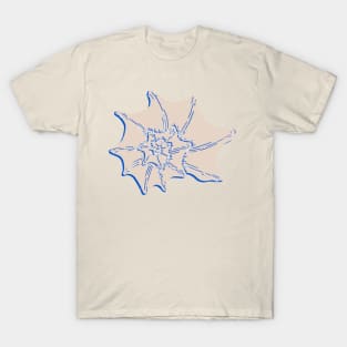 Blue and tan spiral shell T-Shirt